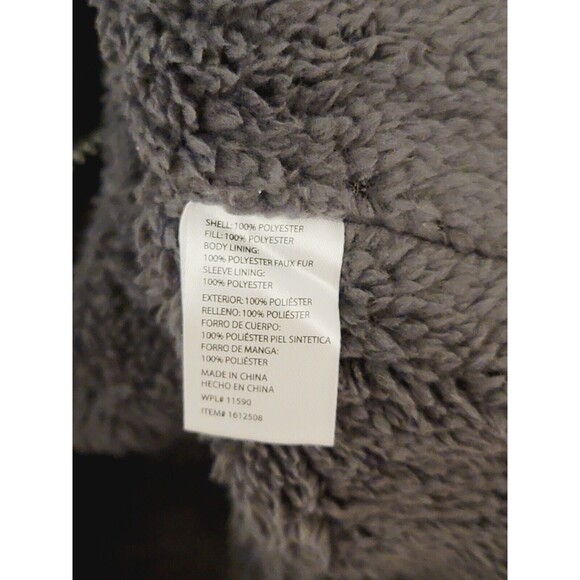 Men's Sz XL Weatherproof Sherpa Lined Puff Full Zip Jacket Puffer Coat L52 Black - Picture 7 of 8